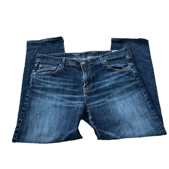 Adriano Goldschmied Womens Blue Denim Jeans The Graduate Tailored Leg Size 38X36 - Picture 1 of 10